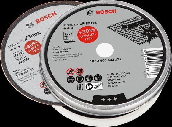 Диск BOSCH за рязане с диаметър 125мм комплект 10 броя