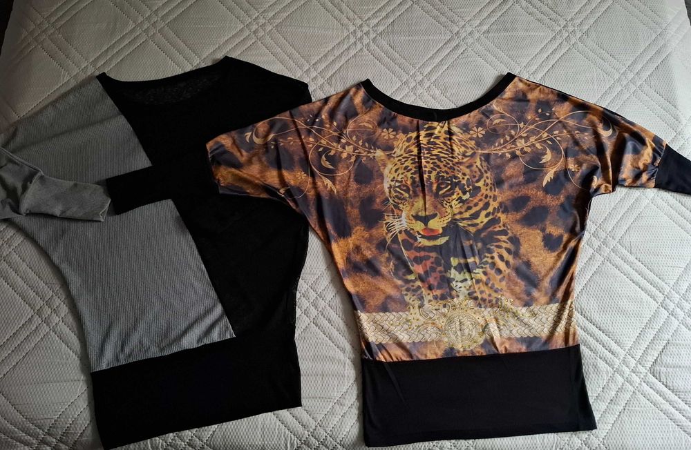 Само за 15 лв! Две дамски блузи/ туники с дълъг ръкав