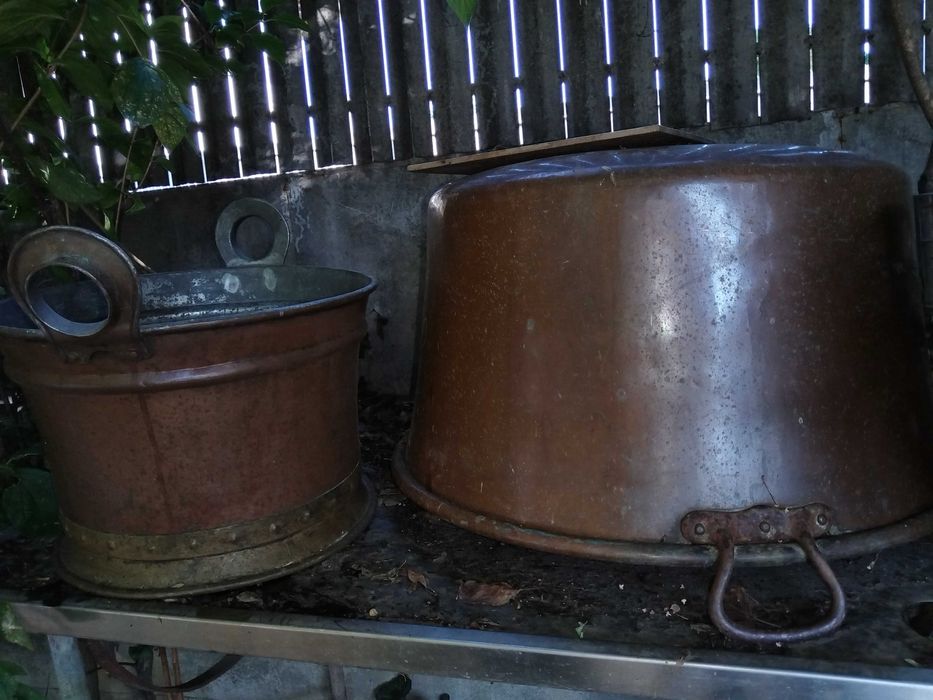 Oala de cupru arama pentru zacusca magiun bucătarie de vara