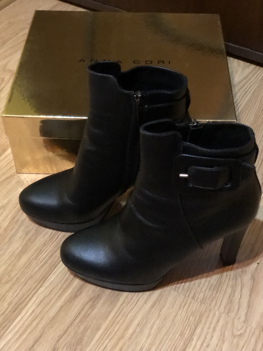 Botine piele naturala de vitel, Anna Cori,39