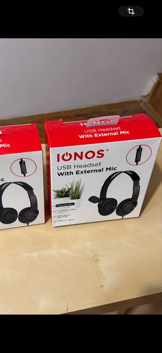 Căști IONOS USB cu microfon extern – NOI, SIGILATE!