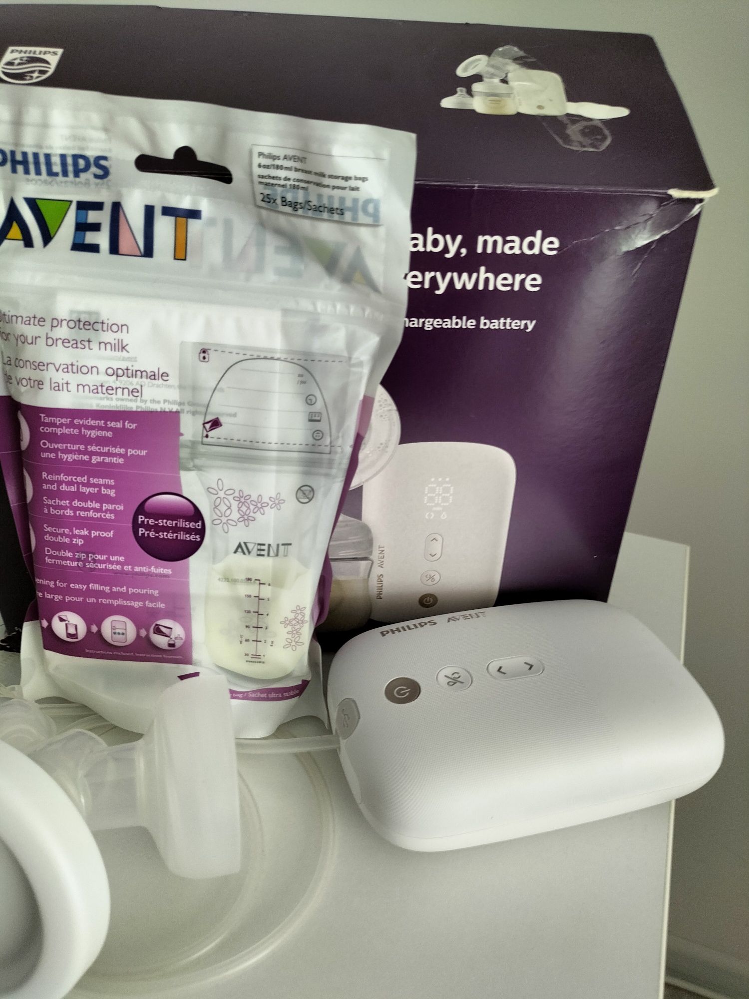 Pompa San colectare lapte gravide.  Philips Avent Single Electric Bre