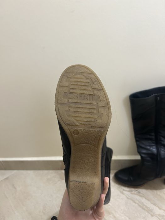 Дамски ботуши естествена кожа Esprit