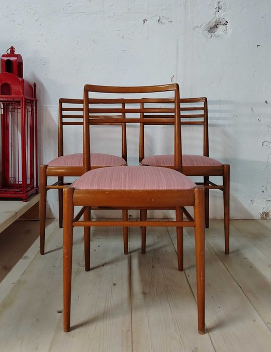 Scaune vechi din lemn stil Mid-Century Modern, Germania