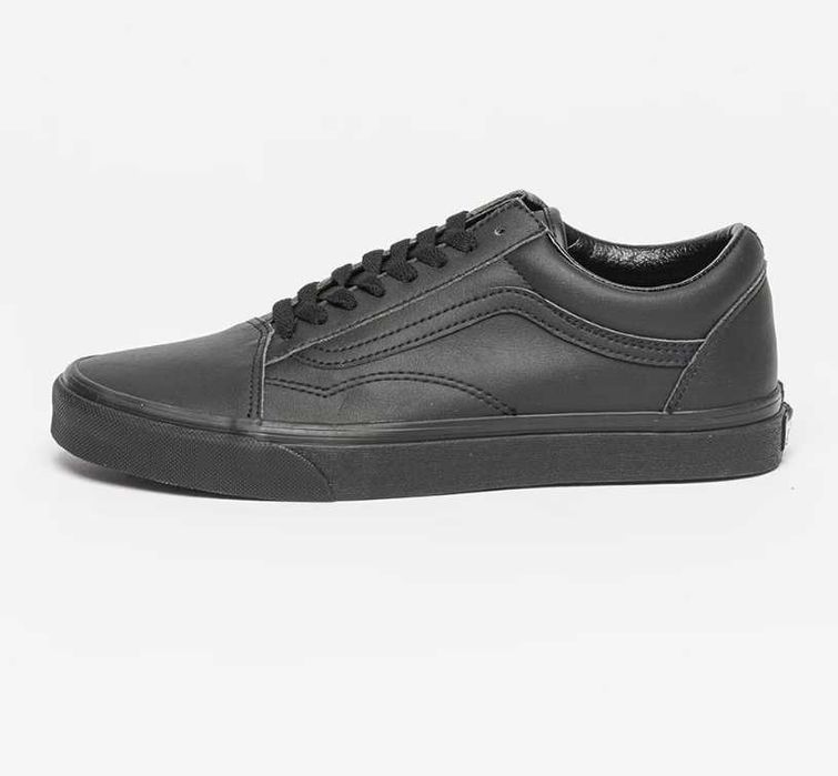 Vans 41 ЧЕРНИ Кожени Гуменки Кецове Обувки Мъжки 26.5 см OLD SKOOL