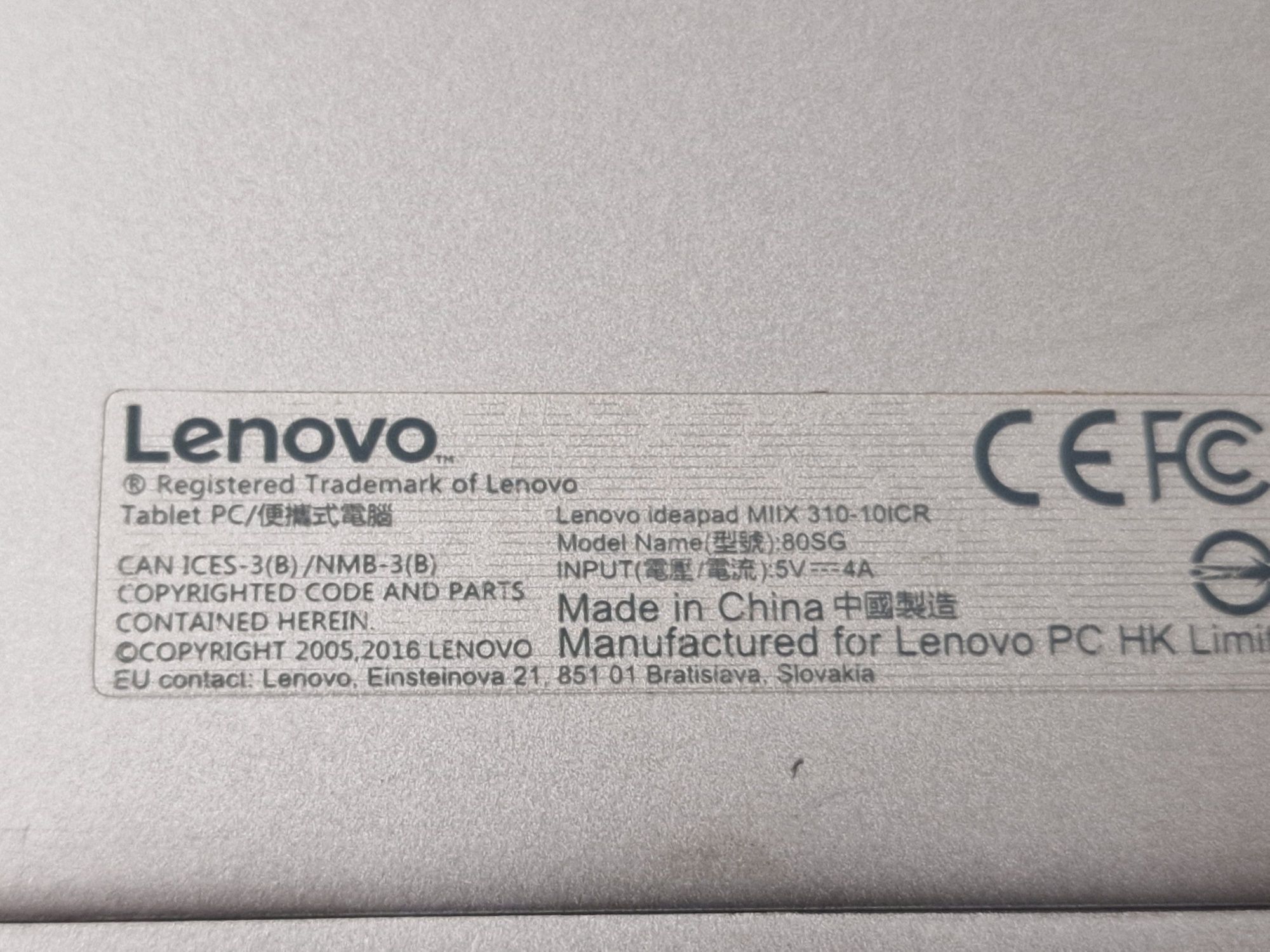 Таблет Lenovo IdeaPad MIIX 310 64GB Сребрист с Windows 10 Pro