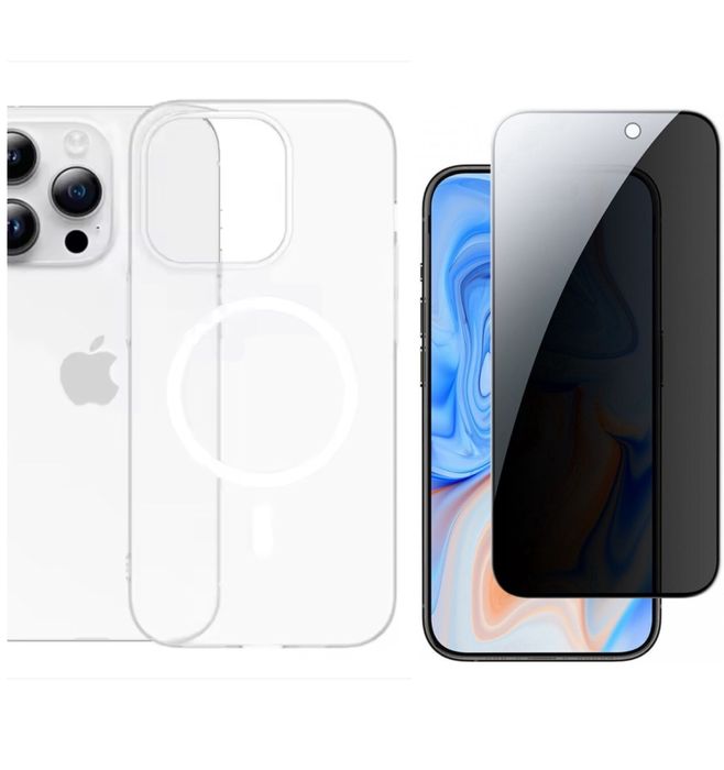 Iphone 13/14/15/16 PRO MAX PLUS - Husa Hard Slim + Folie Sticla