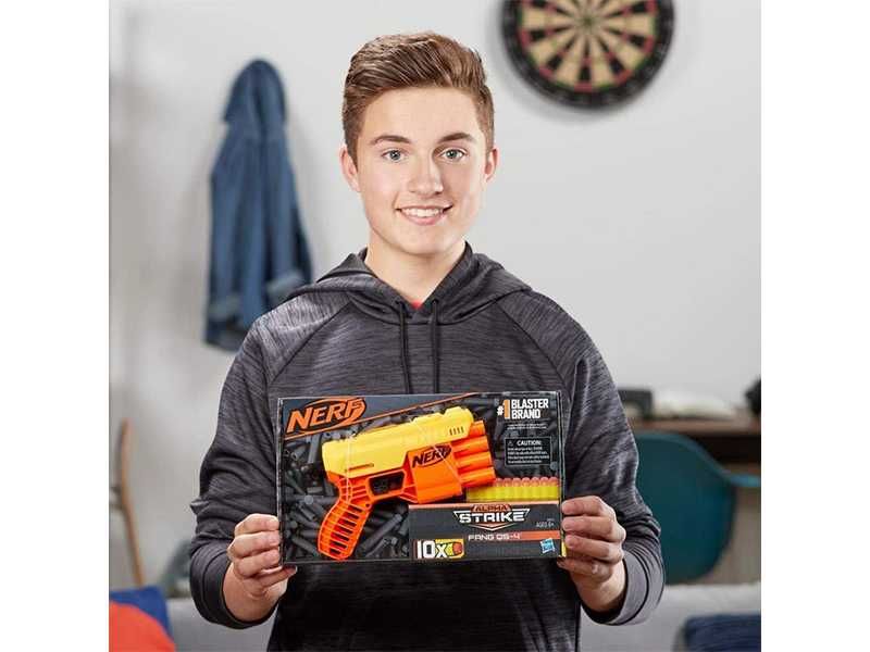 НОВ! Бластер NERF Alpha Strike FANG QS-4, пистолет, 10 стрелички