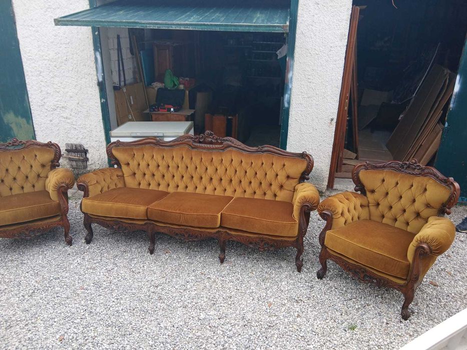 Canapea Barocc cu 2 Fotolii