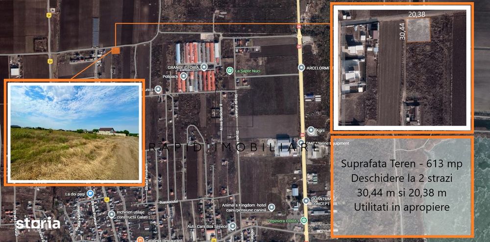 De Vanzare 613 mp Teren Intravilan Sat Costi 32 Euro/mp Negociabil