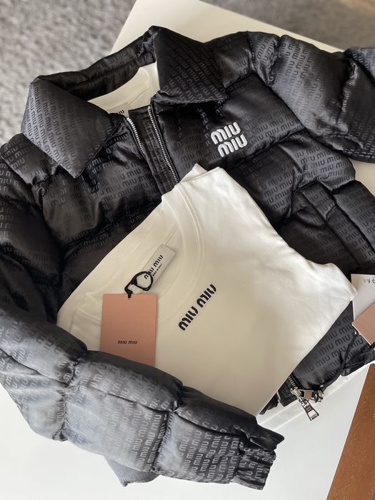 Дамска памучна бяла блуза Miu*miu*