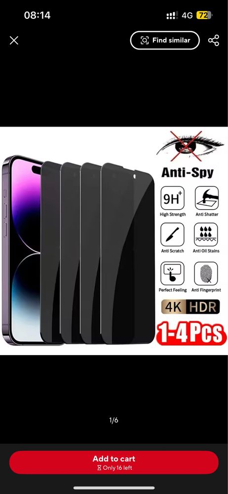 Folie securitate privacy Iphone 13