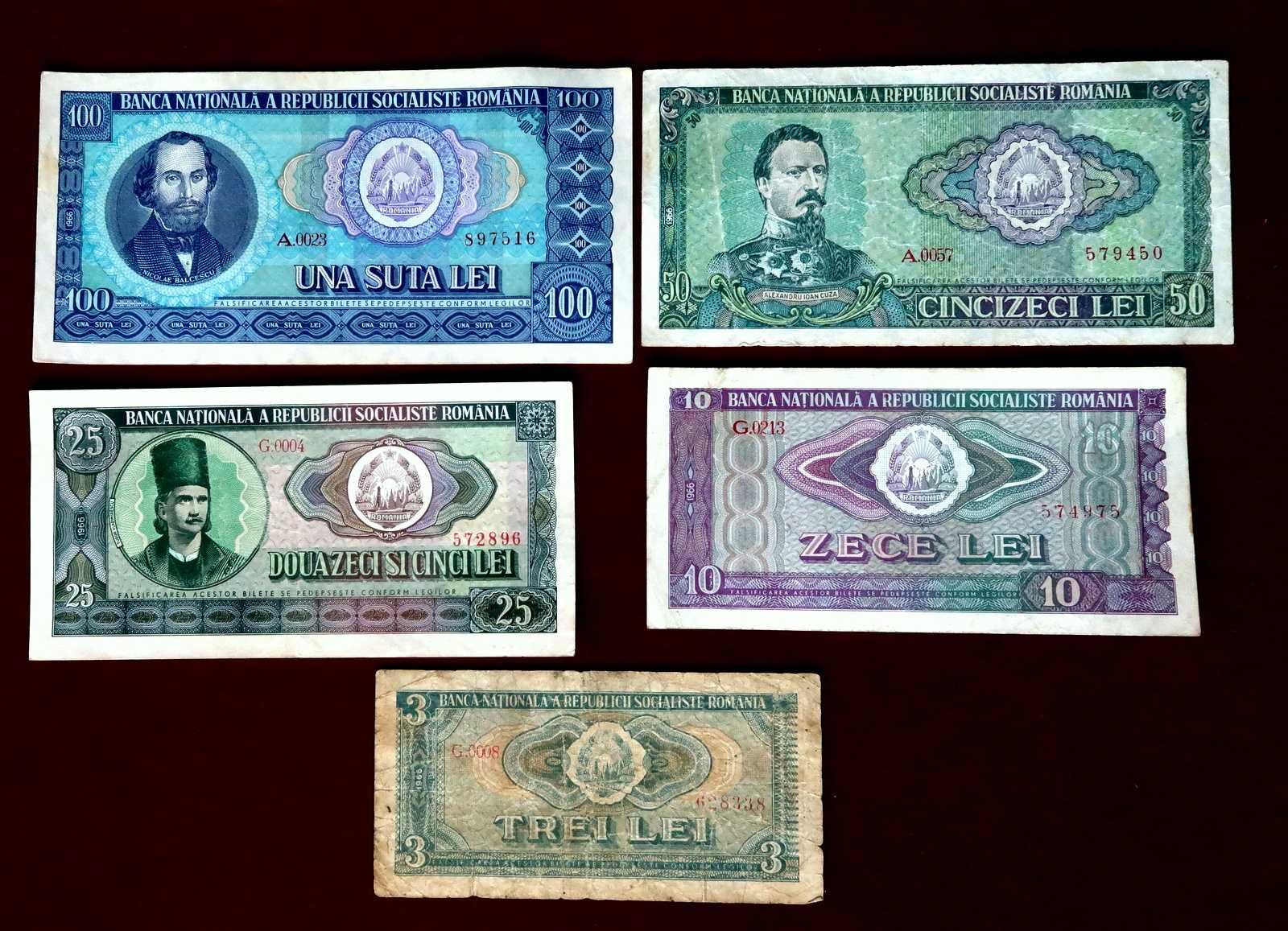 Bacnote romanesti din perioada 1952 si 1966