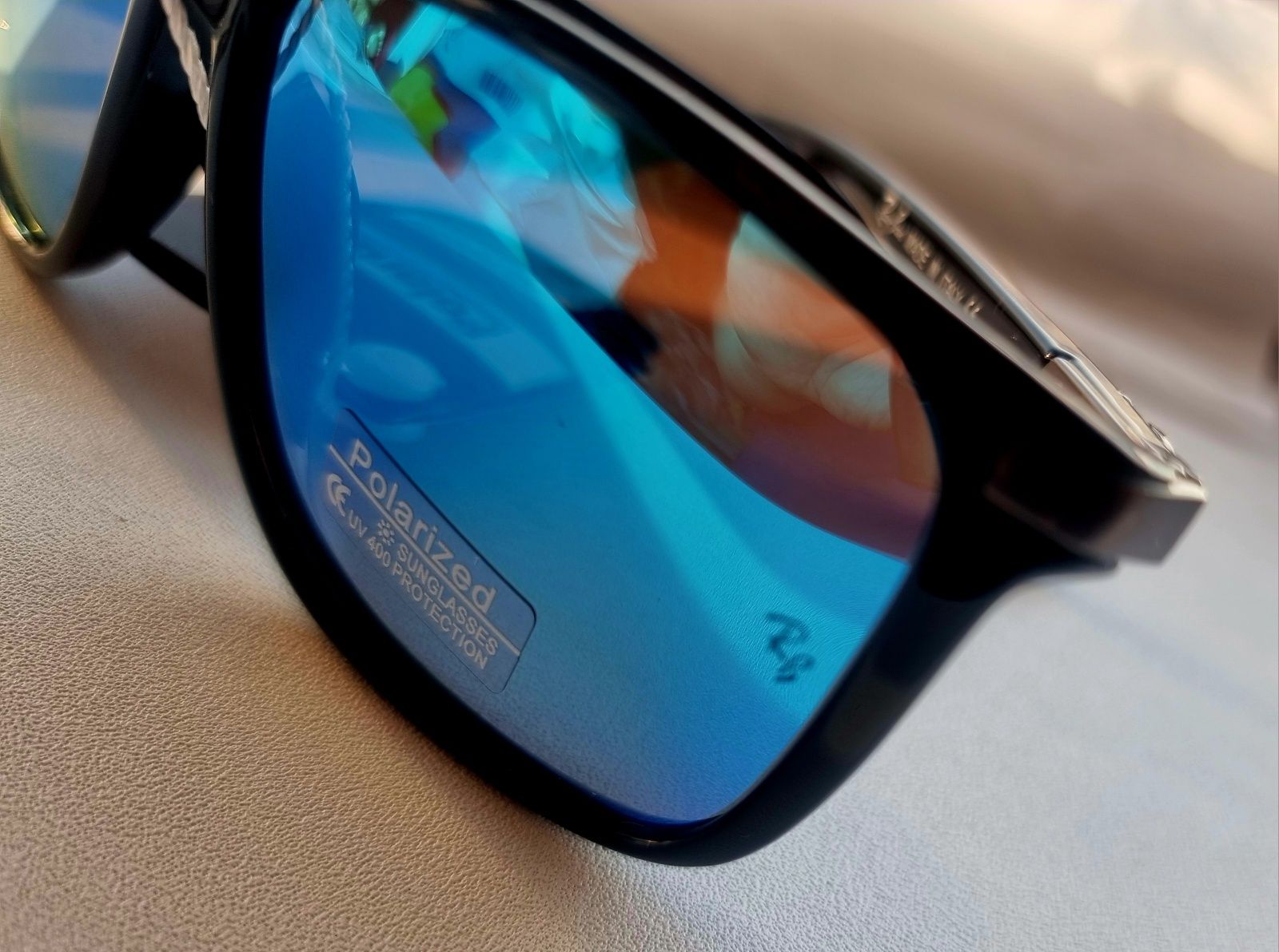 Ochelari de soare RayBan Wayfarer mirror blue, polarizați