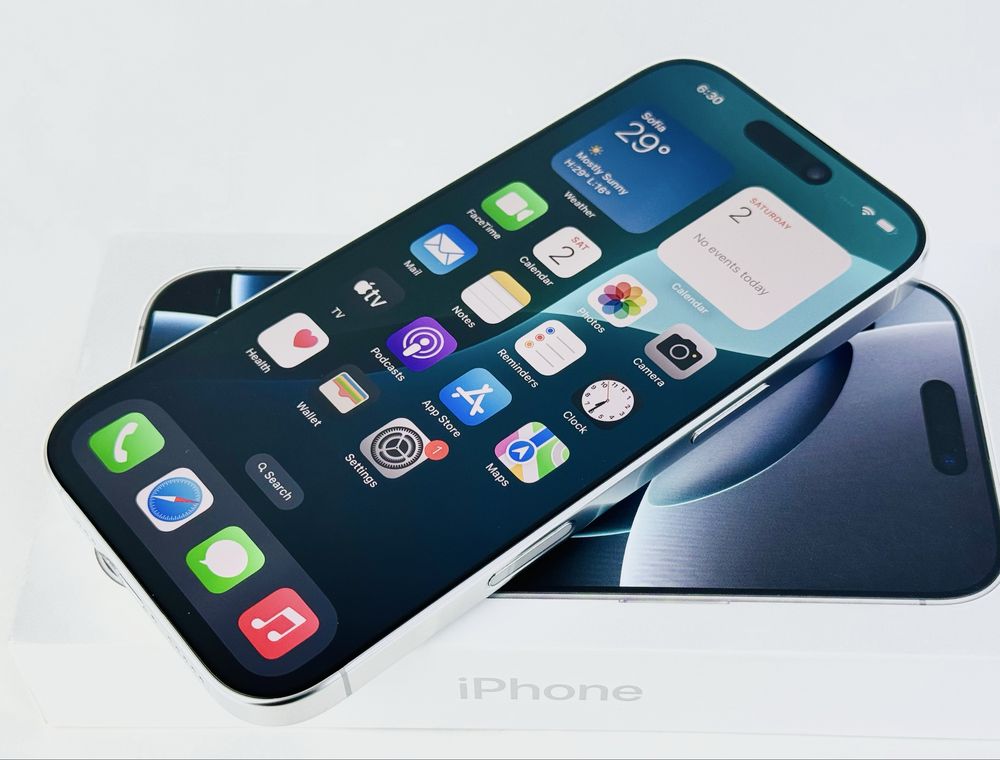 Apple iPhone 16 Pro 128GB White 100% Battery! Гаранция!