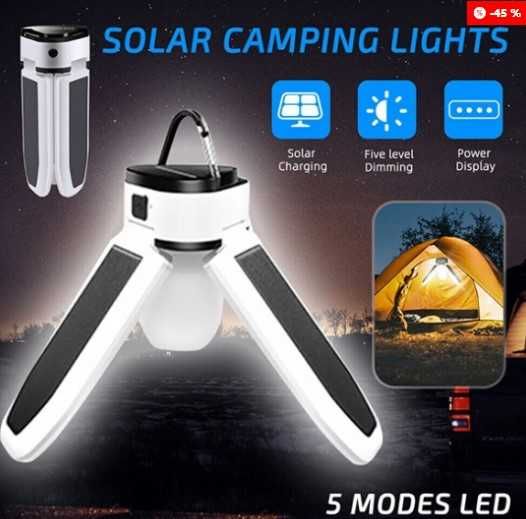 Соларна къмпинг лампа 30W