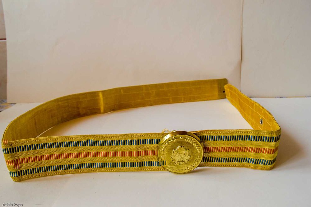 Centură militară de paradă pentru uniformă ofițer RSR