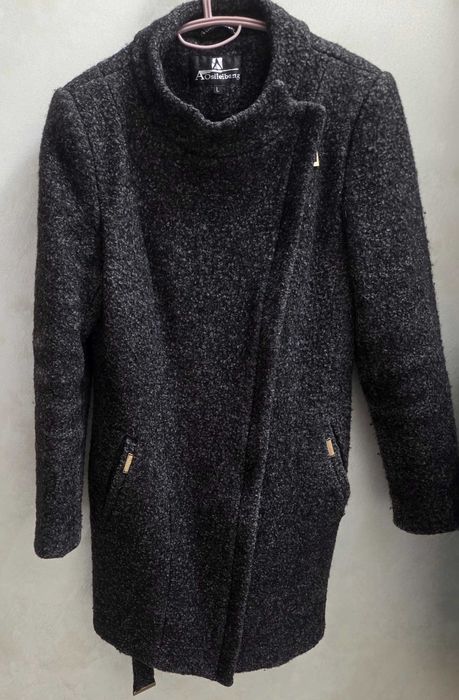 Дамско зимно сиво палто