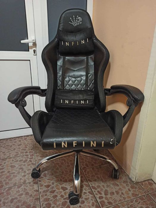 Геймърски стол, Infini RGB, Черен