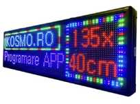 Reclama firma luminoasa LED Programabila aplicatie 135x40cm Exterior