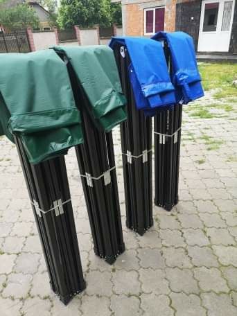 Corturi Pentru Gradina 3x3 Metri, Verde, Rosu, Albastru. Alb. Metalic.