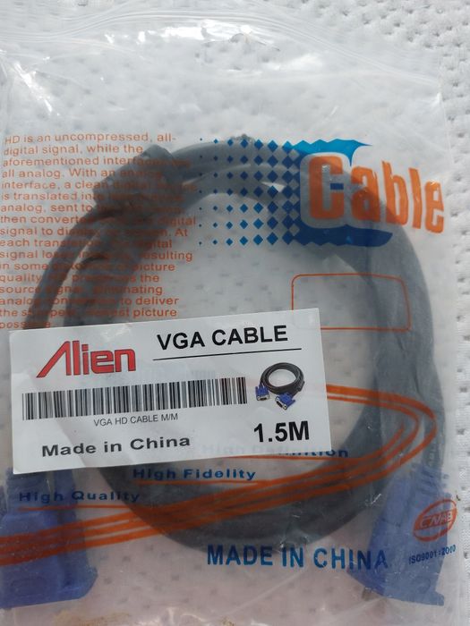 Cablu VGA to VGA + Convertor HDMI masculin în VGA feminin