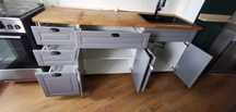 IKEA - Mobila bucătărie gri moderna 5 corpuri +optional electrocasnice