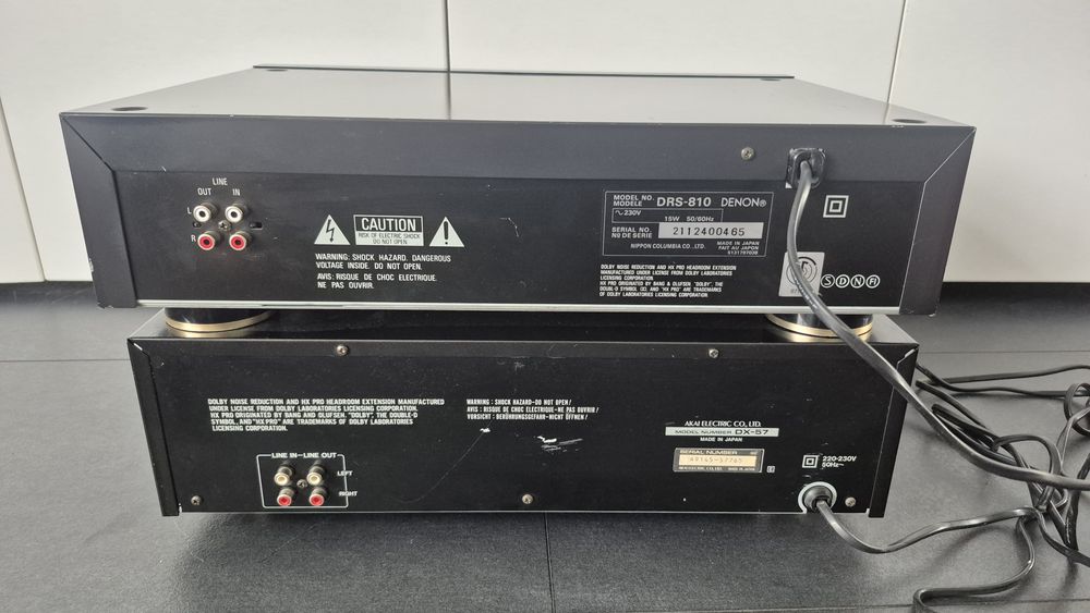 Casetofon deck Denon DRS-810 si Akai DX-57  3capete
