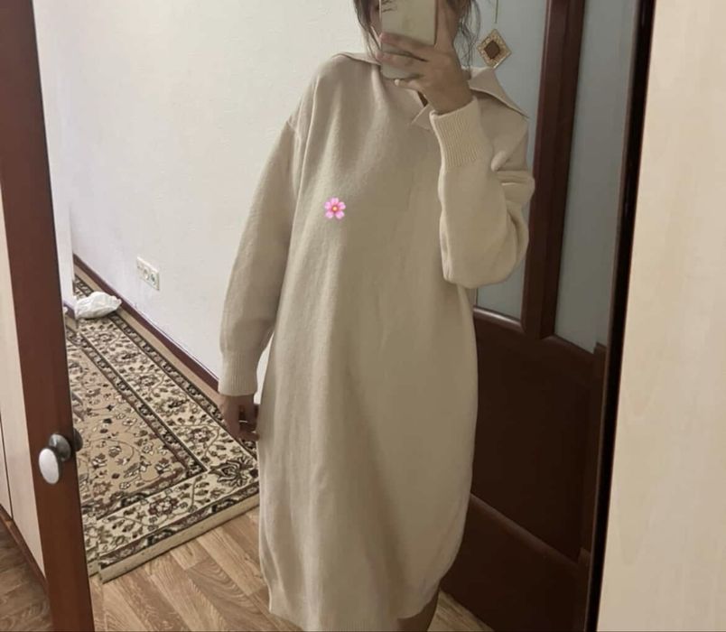 Теплый коилек цвет молочный