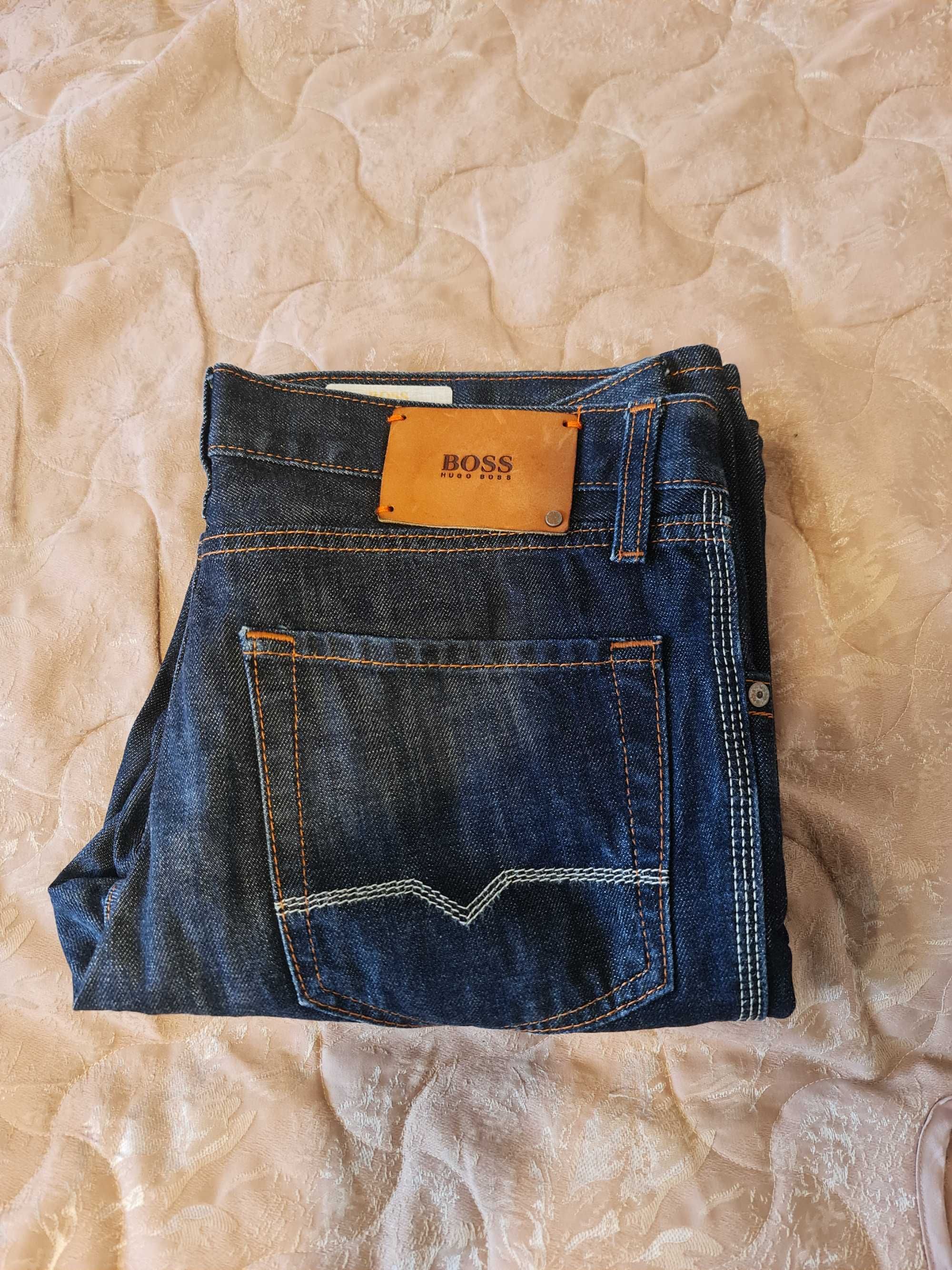 Blugi Hugo Boss Orange 32 / 32 Regular Fit 100% bumbac