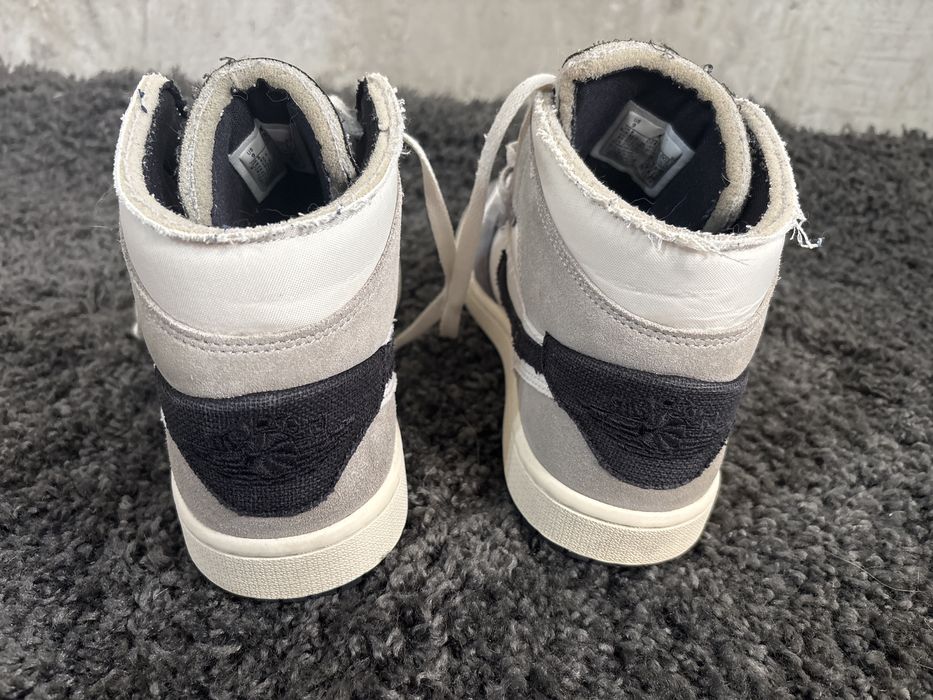 Air Jordan 1 Mid Trainers Cement Grey Black White Tech Grey Sail