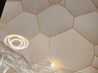Panou decorativ pvc,cu crem și auriu,pentru băi,bucătării, restaurant