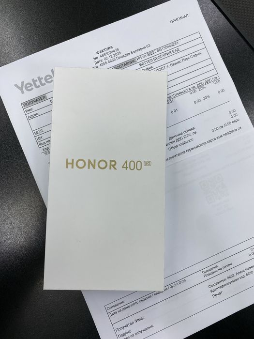 Honor 400 512GB 8GB RAM нов запечатан 36м. гаранция Black
