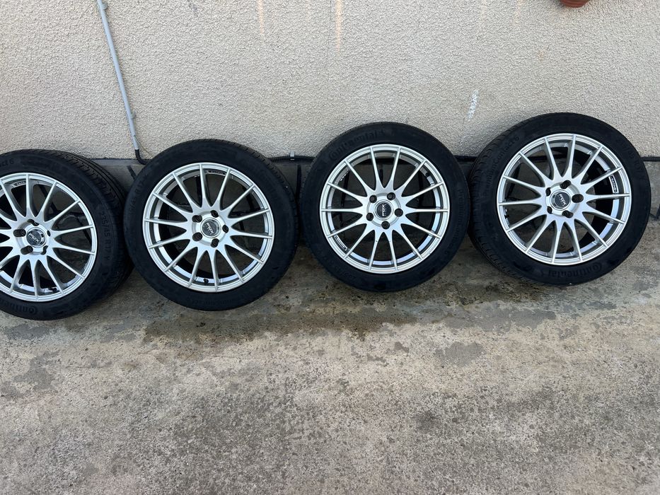 Jante 5x112 R17 ET 45 cu cauciucuri de vara Continental