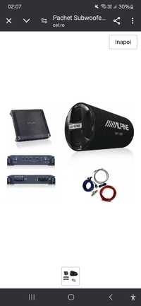 Kit subwoofer,amplificator ALPINE