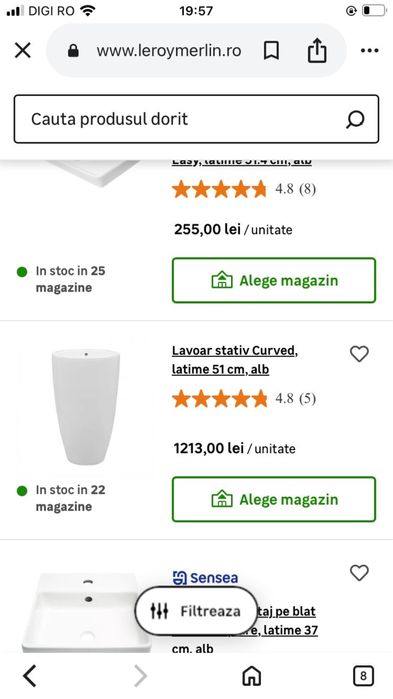 Lavoar stativ curved