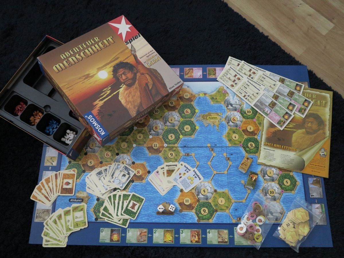 Catan The settlers of the Stone age немска игра настолна бордова