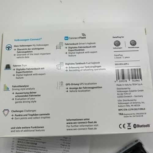 Volkswagen DataPlug Connectivitiy Bluetooth 5GV.051.629.L 5GV051629L