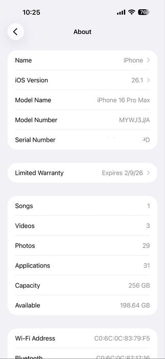 Iphone 16 Pro Max 256gb NARXI BO’LISHI