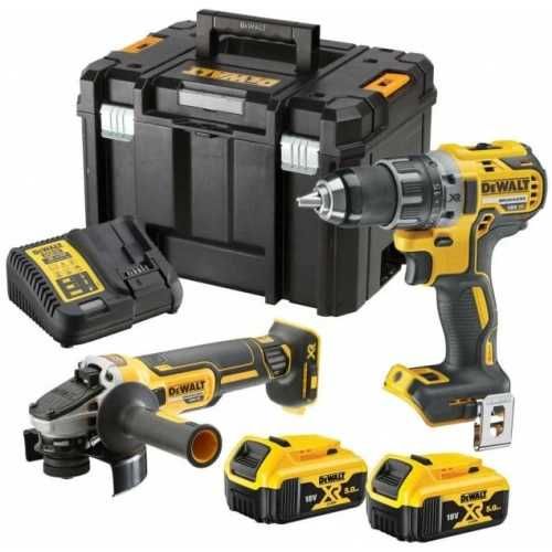 Ъглошлайф и Винтоверт Dewalt DCK2020P2T с батерии,зарядно и куфар