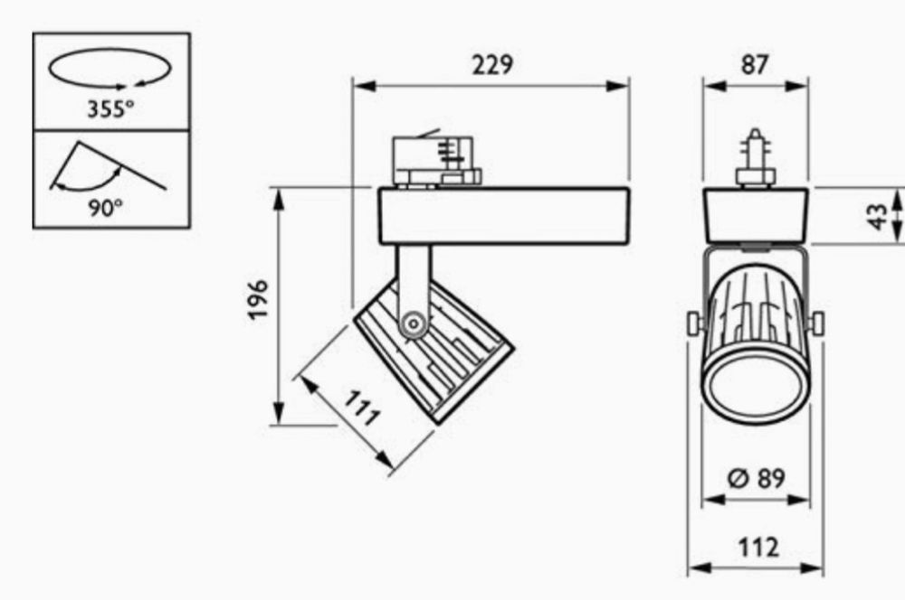 Set 7 spoturi / şina (3m) Philips Philips 35S/830 PSU WB