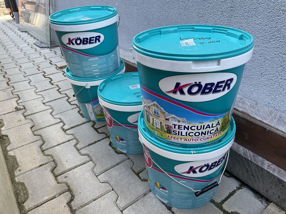 Kober tencuiala decorativa siliconica, cu efect de auto-curatare.