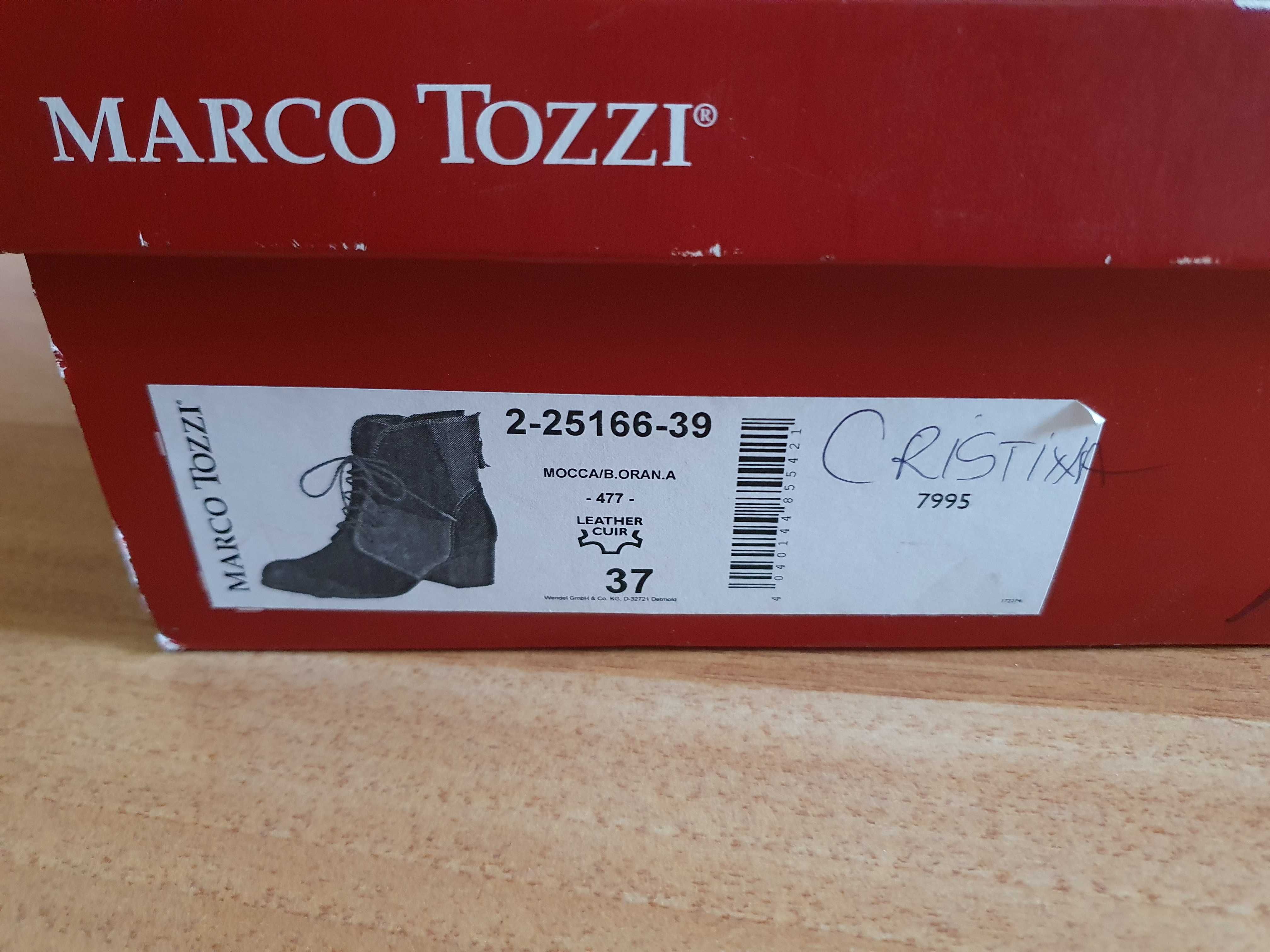 Botine Marco Tozzi, piele naturala, marimea 37