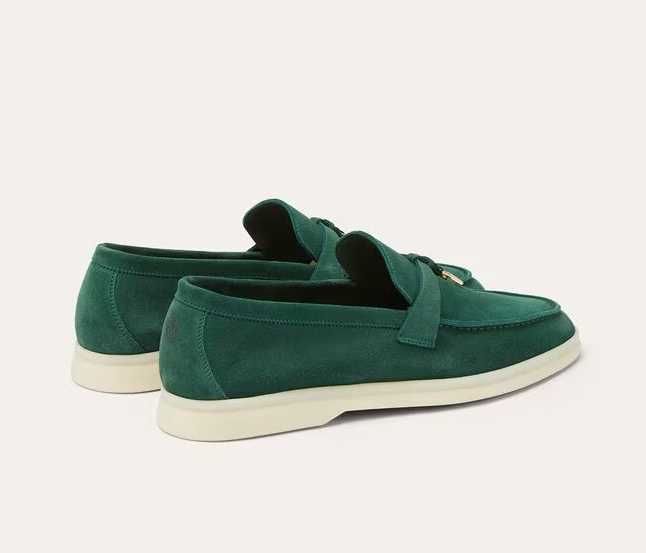 Loro Piana мокасини зелени 38