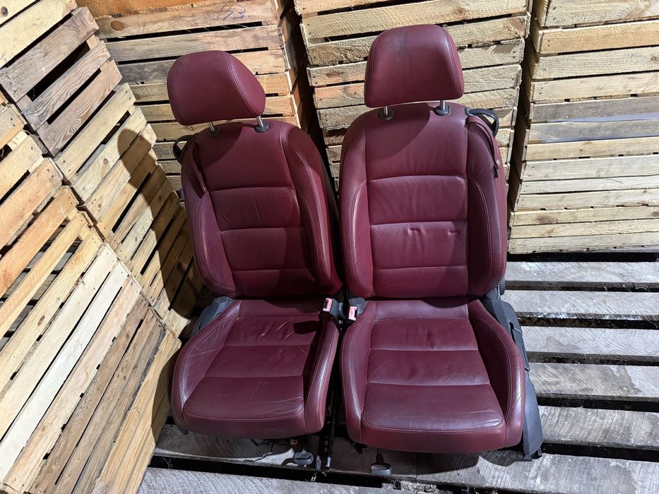 Interior piele Vw eos golf 5 jetta Volkswagen scaune visiniu rosu maro