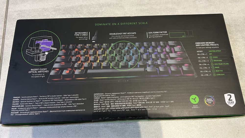 Tastatură  HUNTSMAN MINI RAZER 60% optical