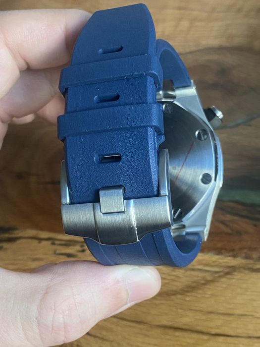 Seiko Mod Watch VK64 Quartz Blue Sport Dial