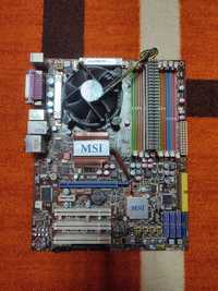 Дъно s.775 MSI P45-8D+BOX / +Intel Quad Core 9400/+4GB DDR3