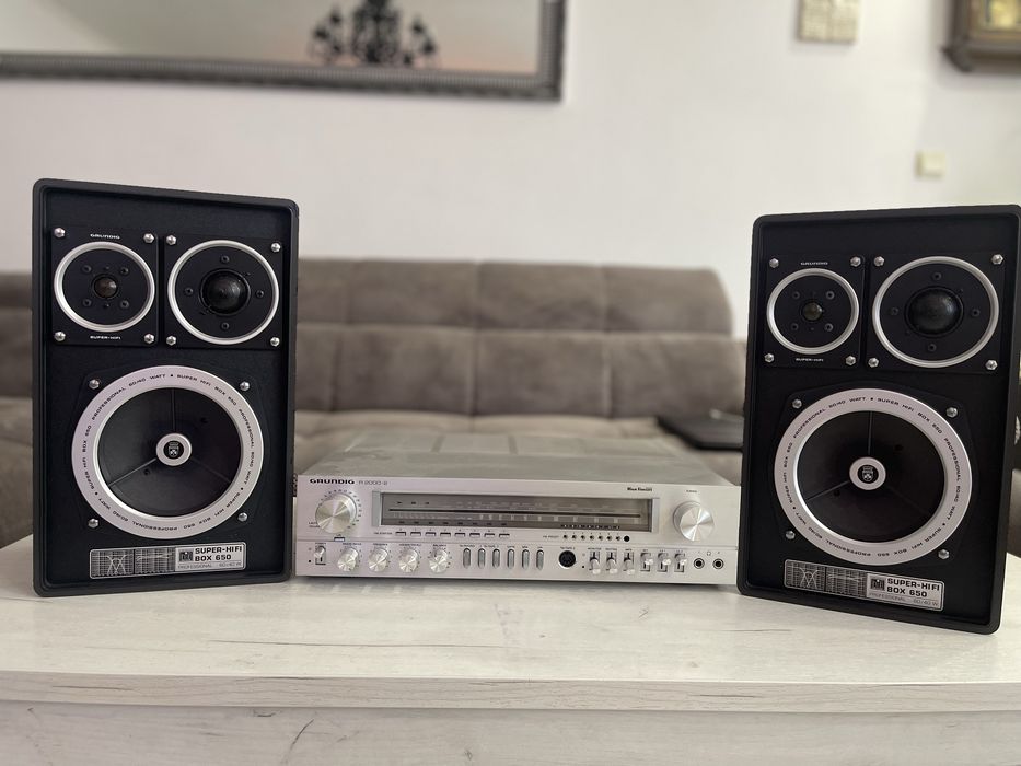 Sistem audio Vintage audio de colectie Grunding R2000-2+ Boxe Grundin