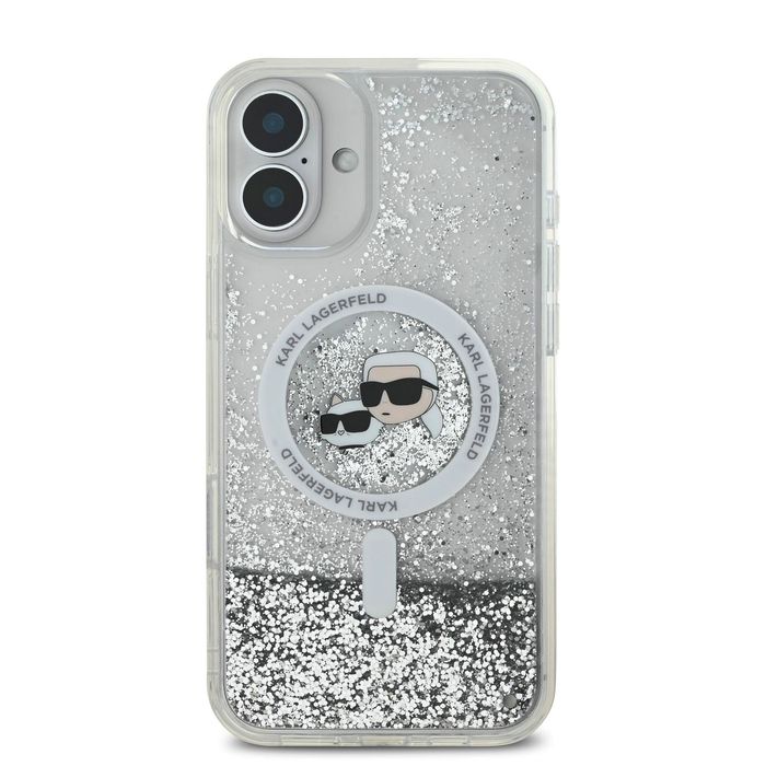 Калъф Karl Lagerfeld Liquid Glitter MagSafe iPhone 16/Pro/Pro Max
